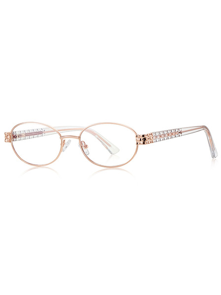 VEYREY VeyRey Katzenauge-Sonnenbrille Parting goldener Rahmen klare Gläser