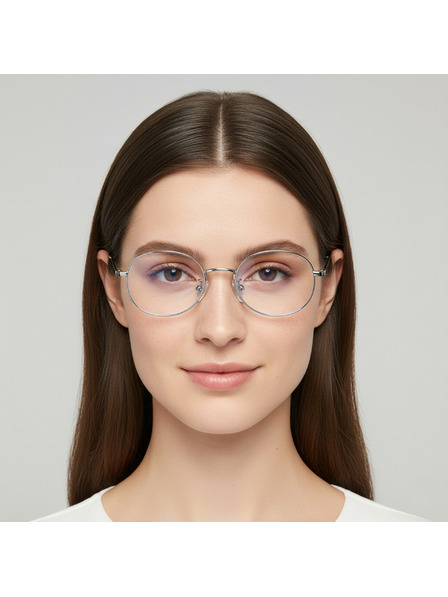 VEYREY VeyRey Katzenauge-Sonnenbrille Convuf silberner Rahmen klare Gläser