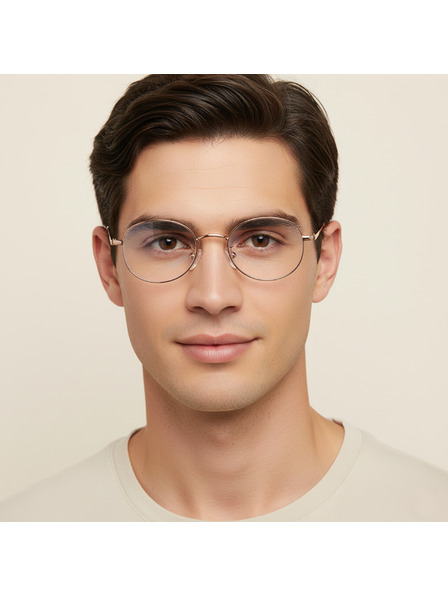 VEYREY VeyRey Katzenauge-Sonnenbrille Spinious goldener Rahmen klare Gläser