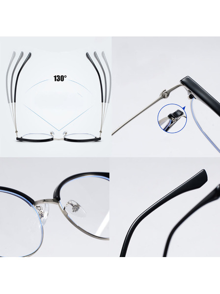 VEYREY VeyRey Nerd-Sonnenbrille Shaoil goldener Rahmen klare Gläser