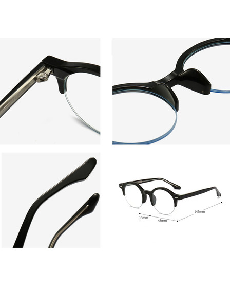 VEYREY VeyRey Katzenauge-Sonnenbrille Zluvoat schwarzer/mehrfarbiger/grüner Rahmen klare Gläser