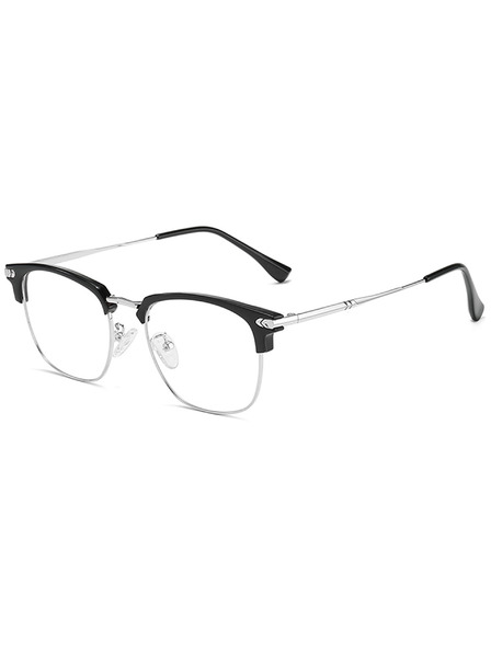 VEYREY VeyRey Nerd-Sonnenbrillen Gruvunk silberner Rahmen klare Gläser