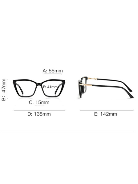 VEYREY VeyRey Damen Cat-Eye Damen Blaulicht-Brille Techale transparenter Rahmen klare Gläser