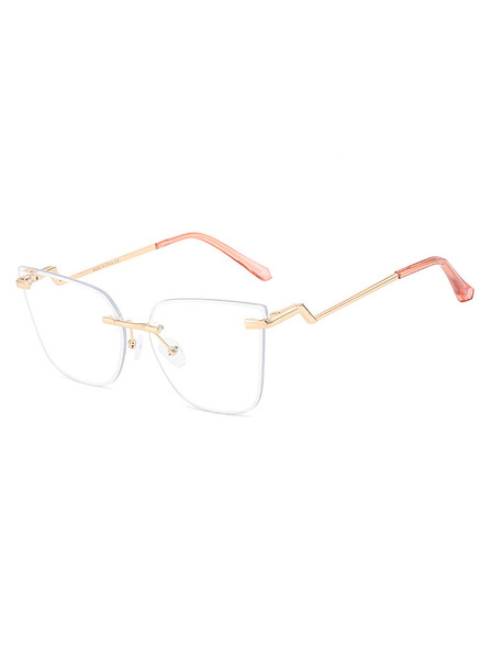 VEYREY VeyRey Damen Cat-Eye Damen Blaulicht-Brille Yapp goldener Rahmen klare Gläser