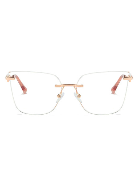 VEYREY VeyRey Damen Cat-Eye Damen Blaulicht-Brille Yapp goldener Rahmen klare Gläser