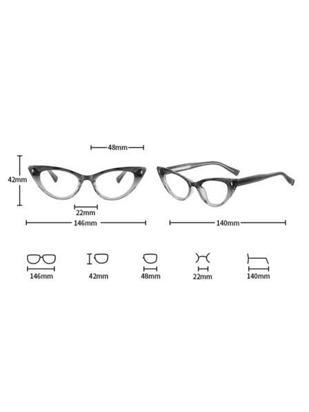 VEYREY VeyRey Damen Cat-Eye Damen Blaulicht-Brille Jarni rosa Rahmen klare Gläser