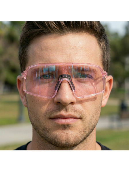 VEYREY VeyRey Sport-Photochromische Sonnenbrille Ogharod transparenter Rahmen rosa Gläser