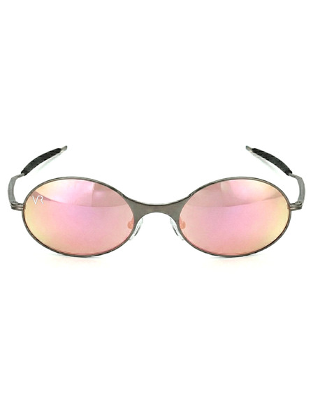 VEYREY VeyRey ovale Polarisationssonnenbrille Pemu grauer Rahmen rosa Gläser