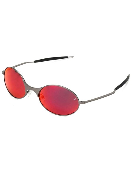 VEYREY VeyRey ovale Polarisationssonnenbrille Pemu schwarzer Rahmen rote Gläser