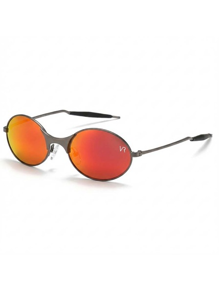 VEYREY VeyRey ovale Polarisationssonnenbrille Pemu schwarzer Rahmen rote Gläser