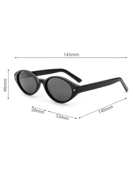 VEYREY VeyRey Damen Cat-Eye Acetat-Polarisationssonnenbrille Aest brauner Rahmen gelbe Gläser