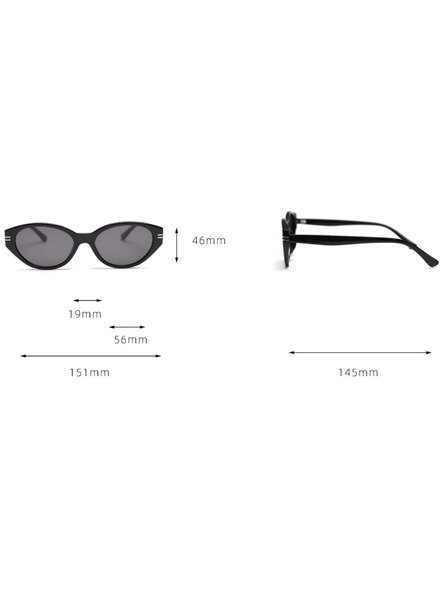 VEYREY VeyRey Damen Cat-Eye Polarisationssonnenbrille Hupi schwarzer Rahmen schwarze Gläser
