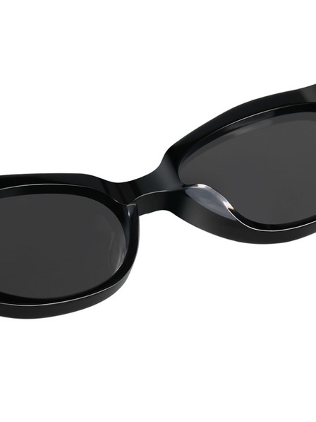 VEYREY VeyRey Damen Cat-Eye Acetat-Sonnenbrille Sublepp schwarzer Rahmen schwarze Gläser
