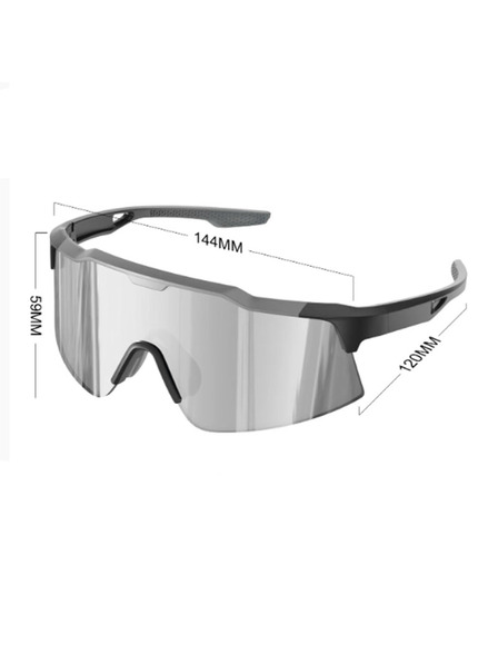 VEYREY VeyRey Sport-Sonnenbrille Antism grüner Rahmen silberne Gläser