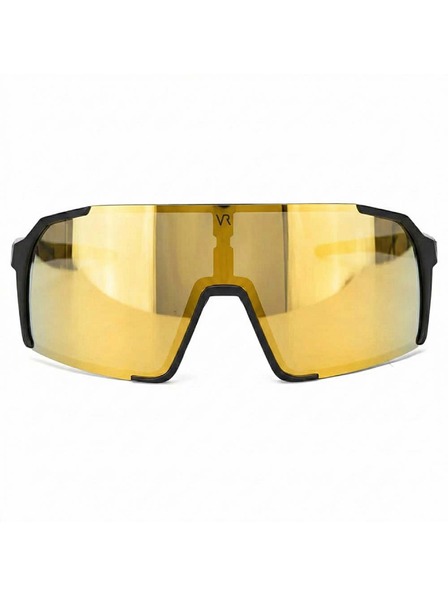 VEYREY VeyRey Sport-Sonnenbrille Burub schwarzer Rahmen goldene Gläser