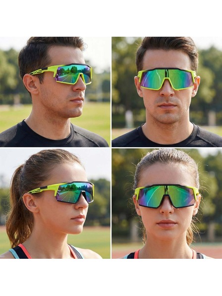 VEYREY VeyRey Sport-Sonnenbrillen Adha schwarze Fassung grüne Gläser