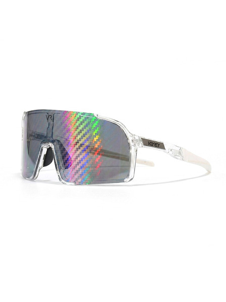 VEYREY VeyRey Sport-Sonnenbrillen Ogharod (Hologramm Carbon) transparente Fassung mehrfarbige Gläser