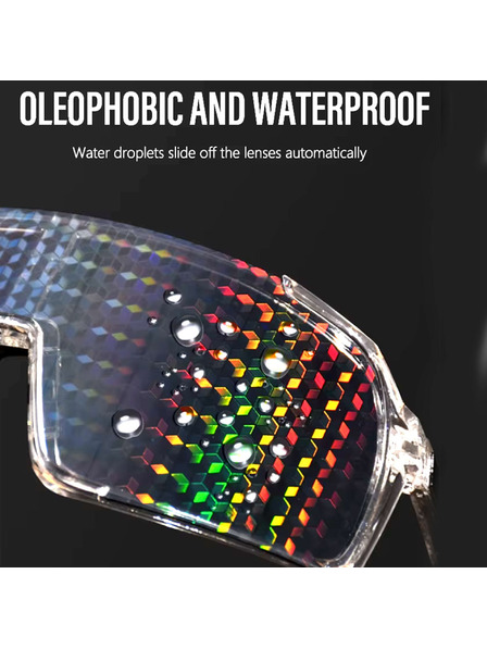 VEYREY VeyRey Sport-Sonnenbrillen Ogharod (Hologramm Carbon) transparente Fassung mehrfarbige Gläser