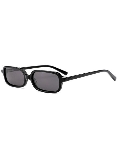 VEYREY VeyRey eckige Acetat-Polarisationssonnenbrillen Ogo schwarze Fassung schwarze Gläser