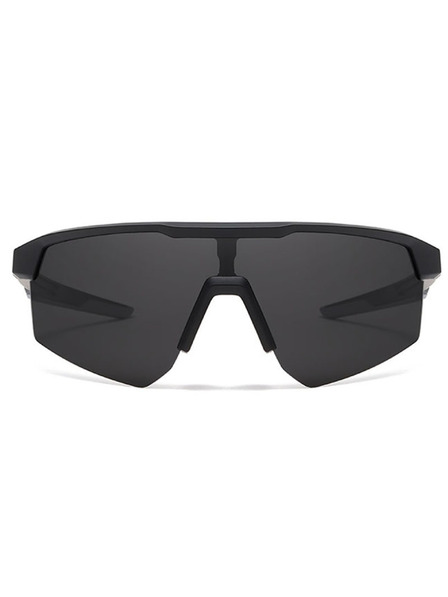 VEYREY VeyRey Sport-Polarisationssonnenbrillen Monoal schwarze Fassung schwarze Gläser