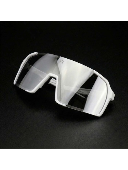 VEYREY VeyRey Sport-Sonnenbrille Burub weiße Fassung silberne Gläser