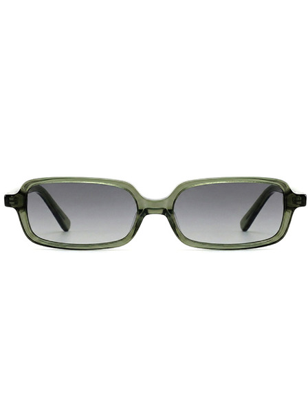 VEYREY VeyRey eckige Acetat-Sonnenbrille Ogo grüne Fassung schwarze Gläser