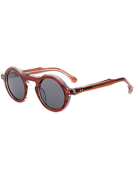 VEYREY VeyRey Katzenauge Acetat-Sonnenbrille polarisiert Trozu braune Fassung schwarze Gläser