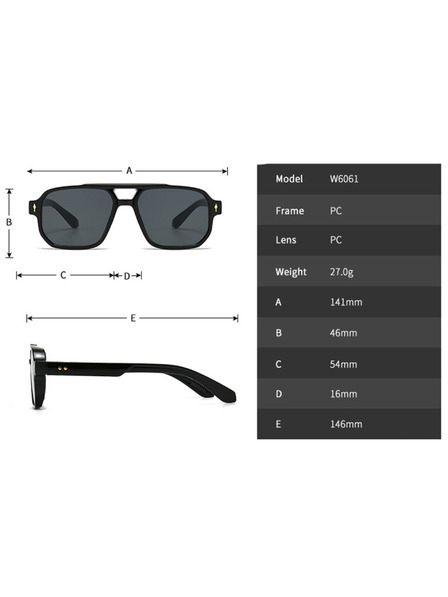 VEYREY VeyRey Pilot-Sonnenbrille Enkick schwarze Fassung schwarze Gläser