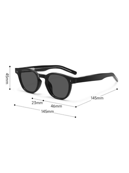 VEYREY VeyRey Nerd-Sonnenbrille polarisiert Aiyou transparente Fassung schwarze Gläser