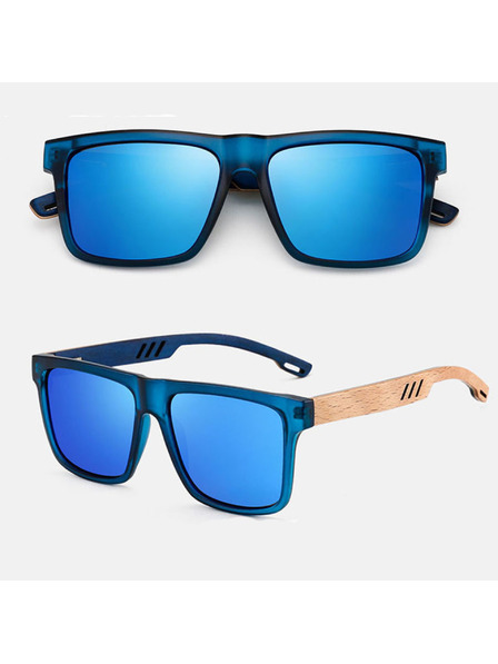 VEYREY VeyRey Nerd-Sonnenbrille polarisiert Surance blaue Fassung blaue Gläser