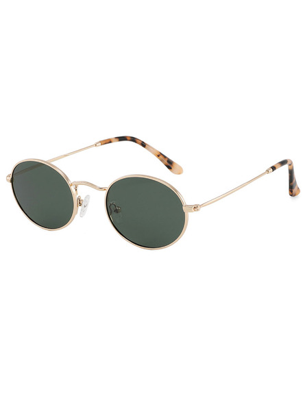 VEYREY VeyRey Katzenauge Acetat-Sonnenbrille polarisiert Wabame goldene Fassung grüne Gläser