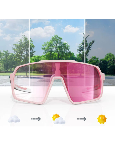 VEYREY VeyRey Sportsonnenbrille photochrom Jist rosa Rahmen rosa Gläser