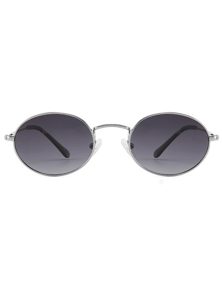 VEYREY VeyRey Lenonki-Acetatsonnenbrille polarisiert Wabame silberner Rahmen schwarze Gläser