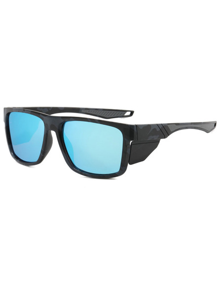 VEYREY VeyRey Sportsonnenbrille polarisiert Libish schwarzer Rahmen blaue Gläser