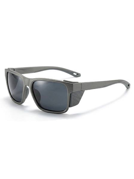 VEYREY VeyRey Sportsonnenbrille polarisiert Binow grauer Rahmen schwarze Gläser