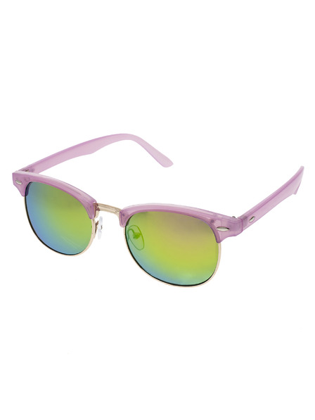 OEM OEM Damen-Halbrandsonnenbrille Grow transparenter Rahmen dunkelblau Gläser