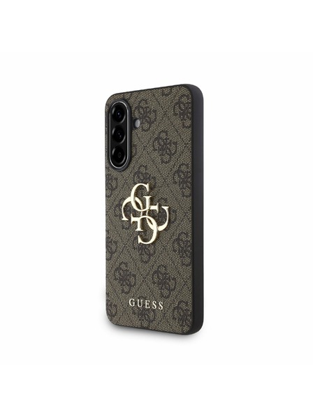 Guess Guess PU 4G Metal Logo Rückseitenschutz für Samsung Galaxy A56 Braun