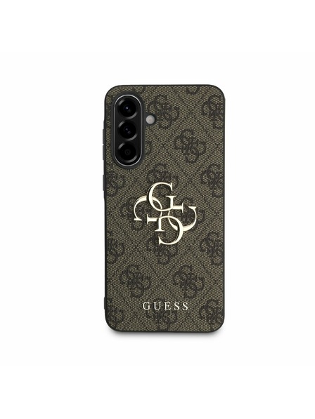 Guess Guess PU 4G Metal Logo Rückseitenschutz für Samsung Galaxy A56 Braun