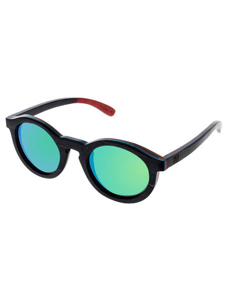 VEYREY VeyRey Sonnenbrille aus Holz Polarisiert Oval Hornbeam Schwarz Brillen