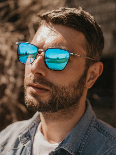 VEYREY Silberne polarisierende Unisex-Sonnenbrille Veyrey Tickles