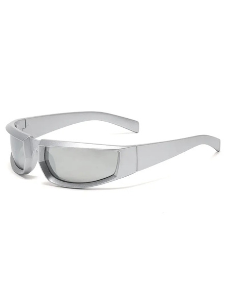 VEYREY Weiße Unisex-Sport-Sonnenbrille VeyRey Steampunk Istephiel