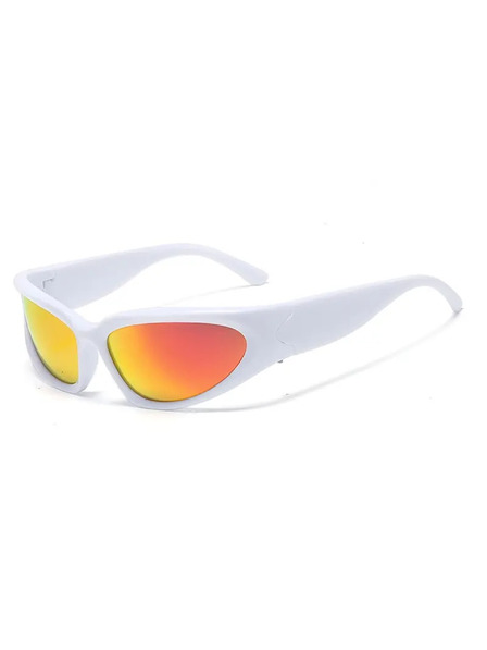 VEYREY Weiße Unisex-Sport-Sonnenbrille VeyRey Steampunk Gezrel