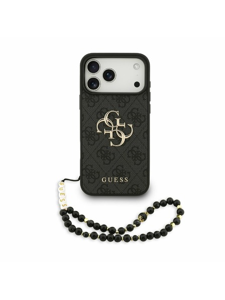 Guess Guess PU 4G Metal Logo Strap Rückseite für iPhone 17 Pro Max Black