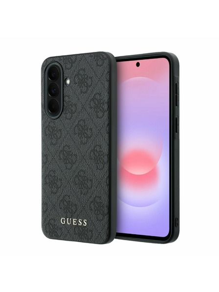 Guess Guess PU 4G Metal Classic Logo Rückseite für Samsung Galaxy A37 Grey