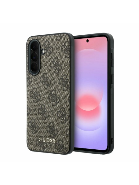 Guess Guess PU 4G Metal Classic Logo Rückseite für Samsung Galaxy A37 Brown