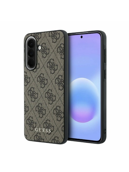 Guess Guess PU 4G Metal Classic Logo Rückseite für Samsung Galaxy A57 Brown