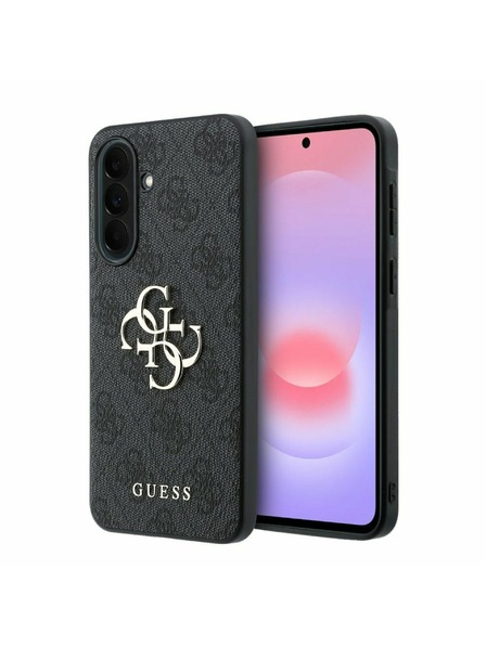 Guess Guess PU 4G Metal Logo Rückseite für Samsung Galaxy A37 Grey