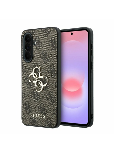 Guess Guess PU 4G Metal Logo Rückseite für Samsung Galaxy A37 Brown