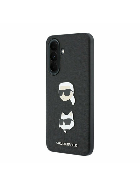 Karl Lagerfeld Karl Lagerfeld Liquid Silicone Metal Karl and Choupette Rückseite für Samsung Galaxy A37 Black