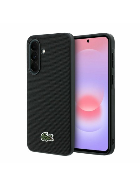 Lacoste Lacoste Iconic Petit Pique Woven Logo MagSafe Rückseite für Samsung Galaxy A37 Black